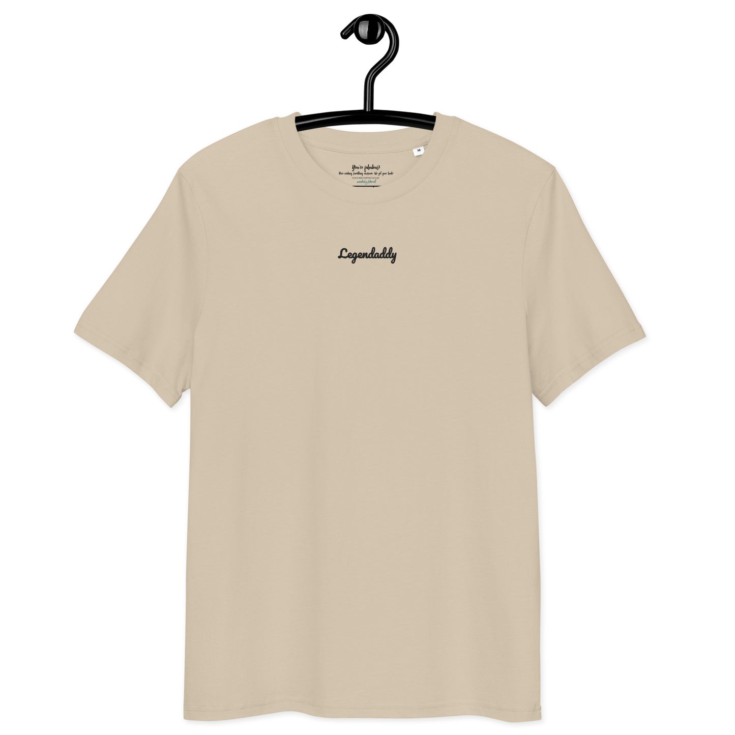 Legendaddy hanger organic-cotton t-shirt white-front Desert Dust