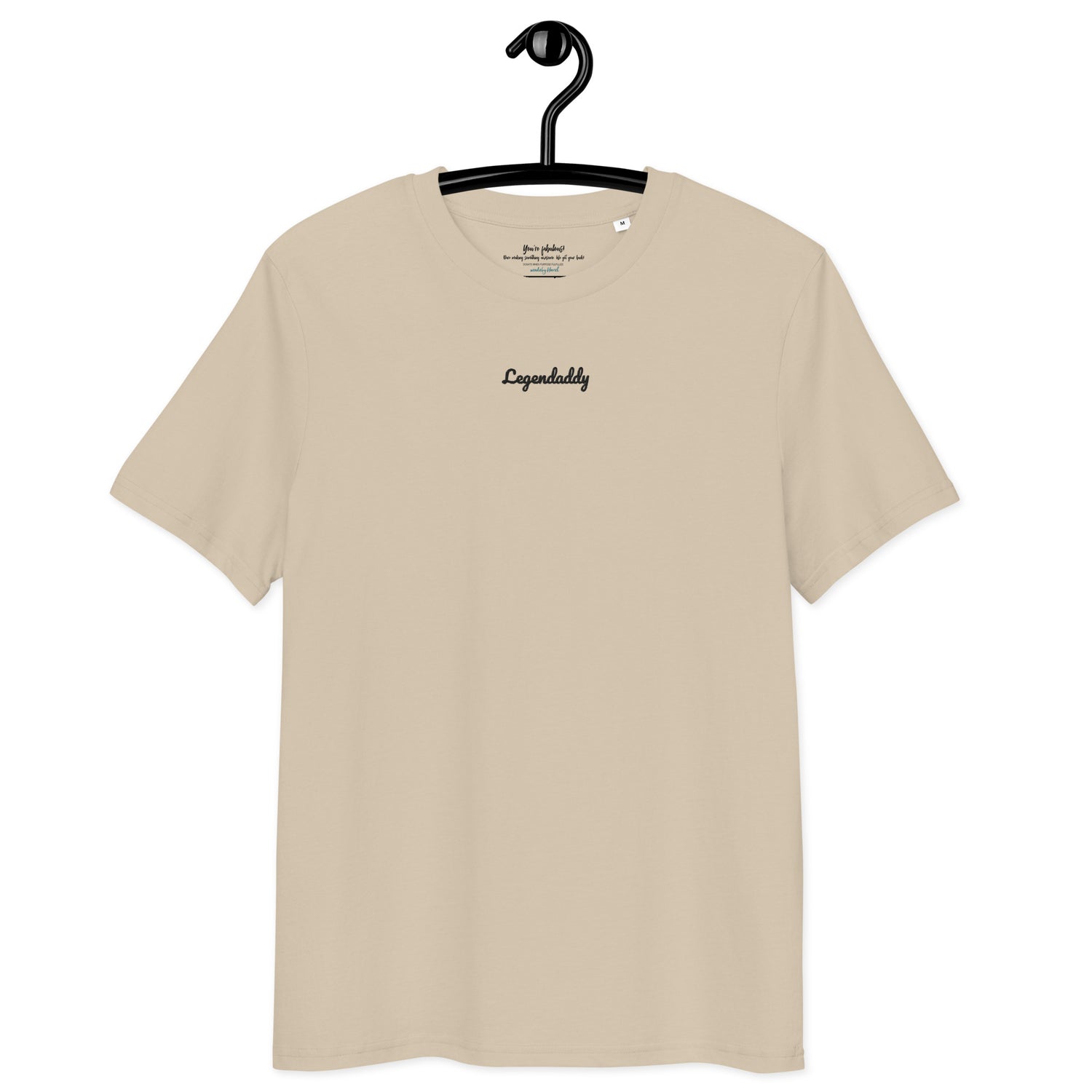 Legendaddy hanger organic-cotton t-shirt white-front Desert Dust