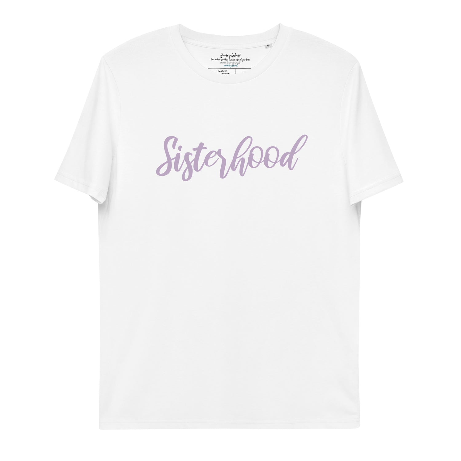 Sisterhood Lila organic T-shirt madebyHazel.jpg