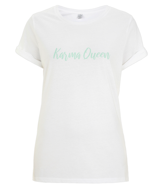 Karma Queen - organic T-shirt - Mint.