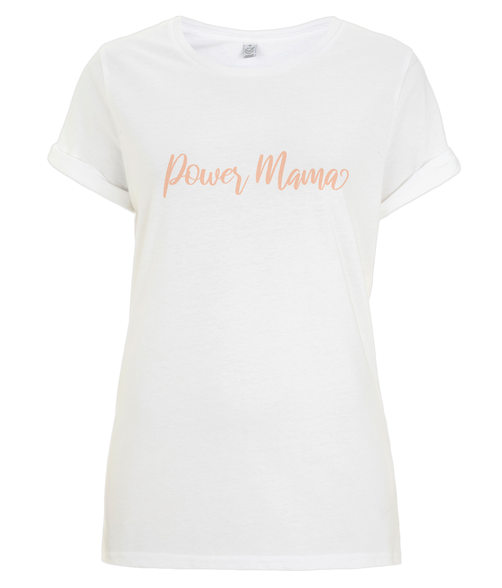 Power Mama - organic Tee - Peach.
