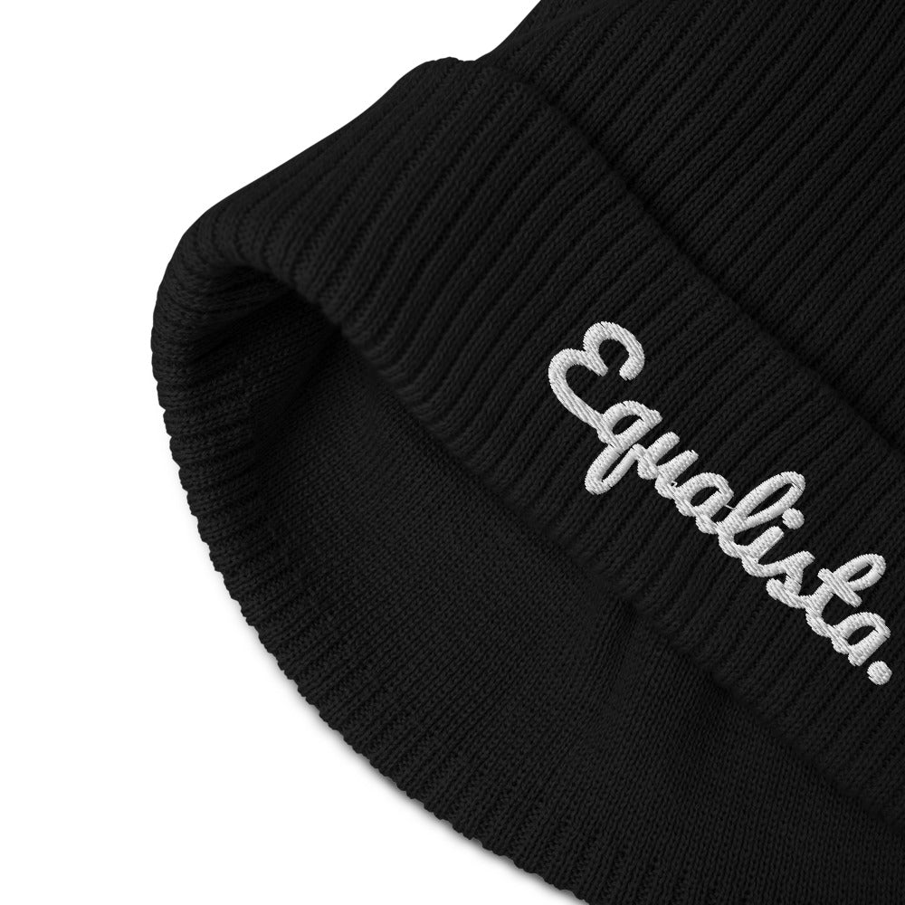 Female Power tryck Equalista på ekologisk mössa Svart