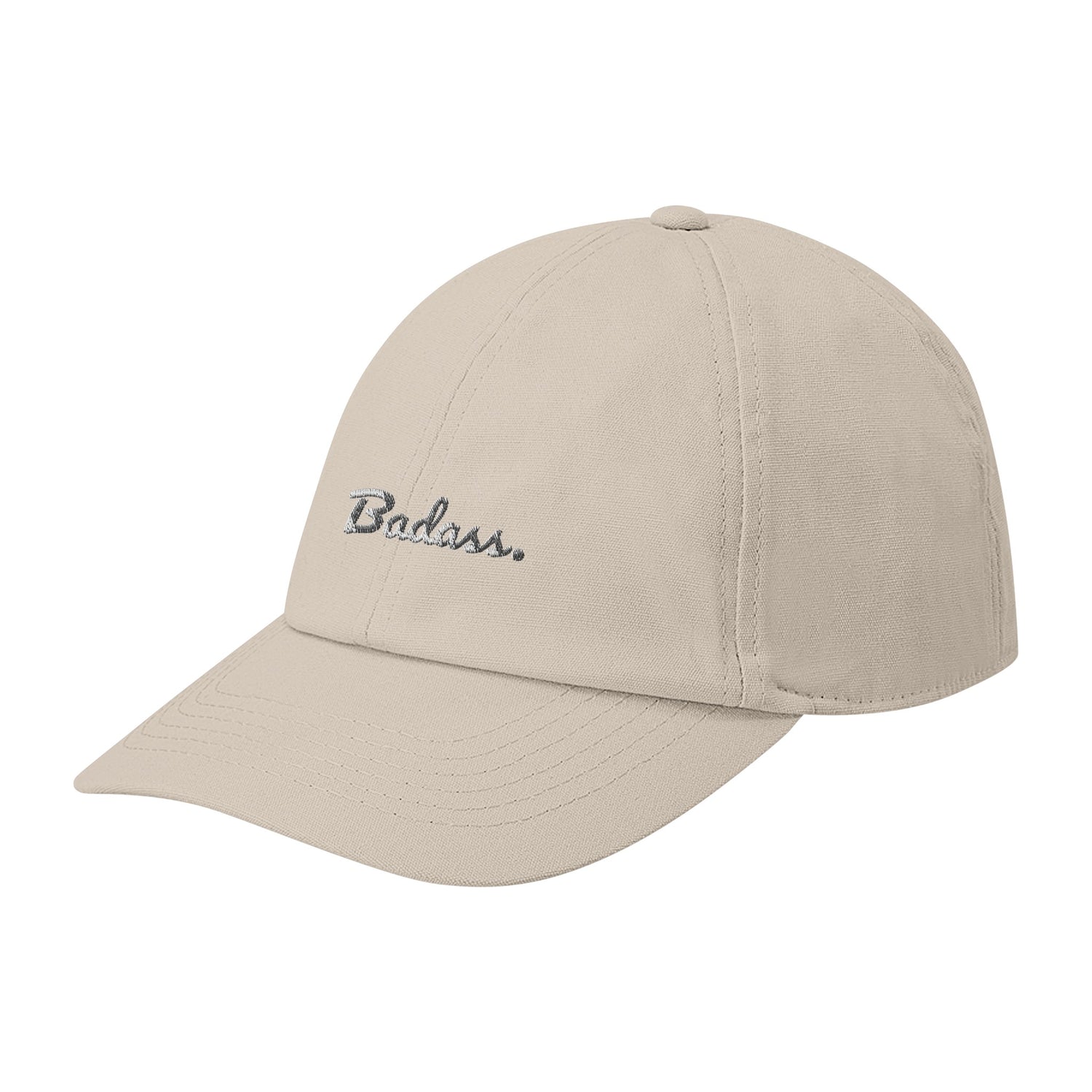 Badass ecological cotton cap Classic Sand profile-right from madebyHazel