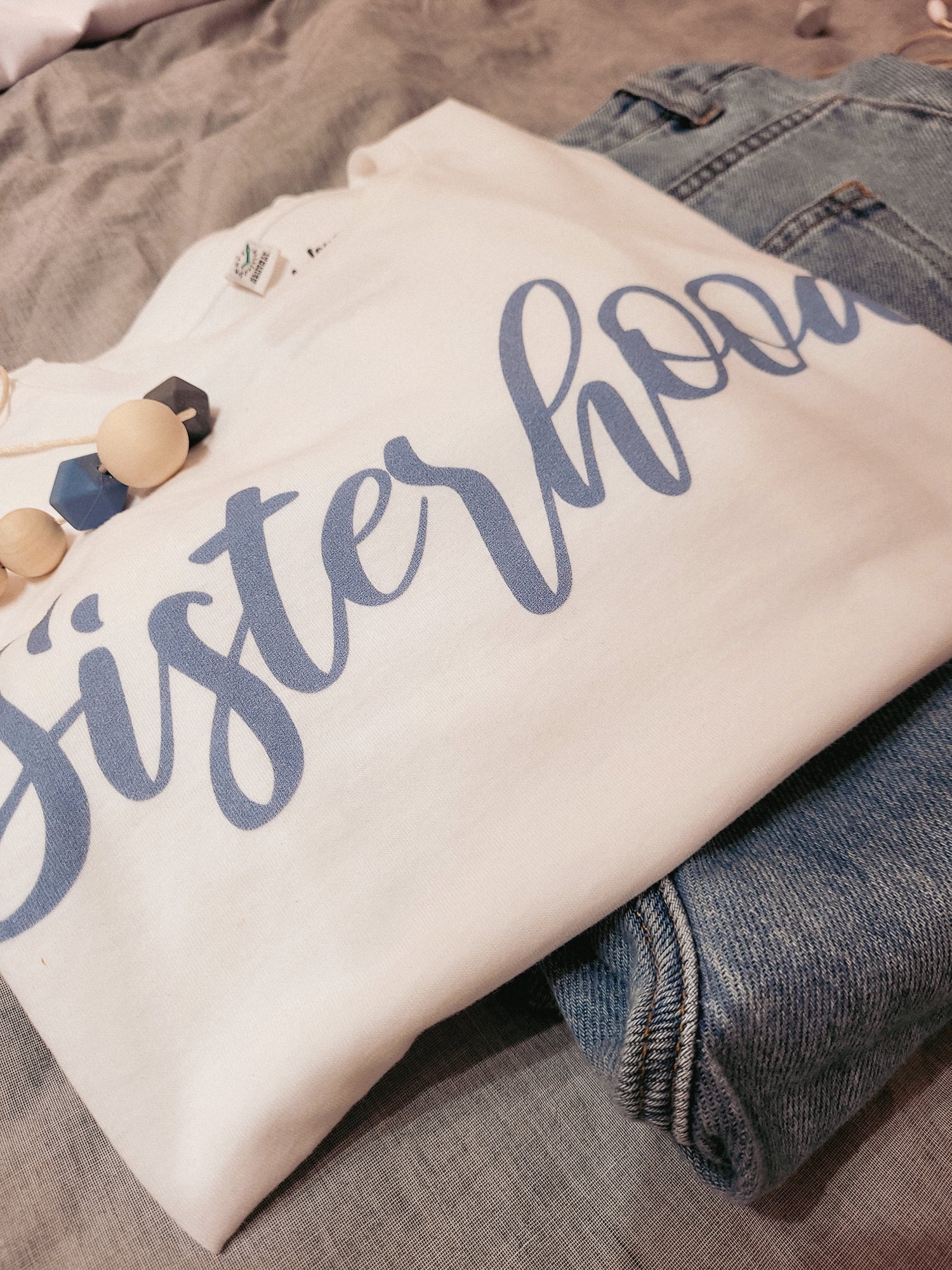 Blues Nursing Necklace Sisterhood T-shirt Matching 