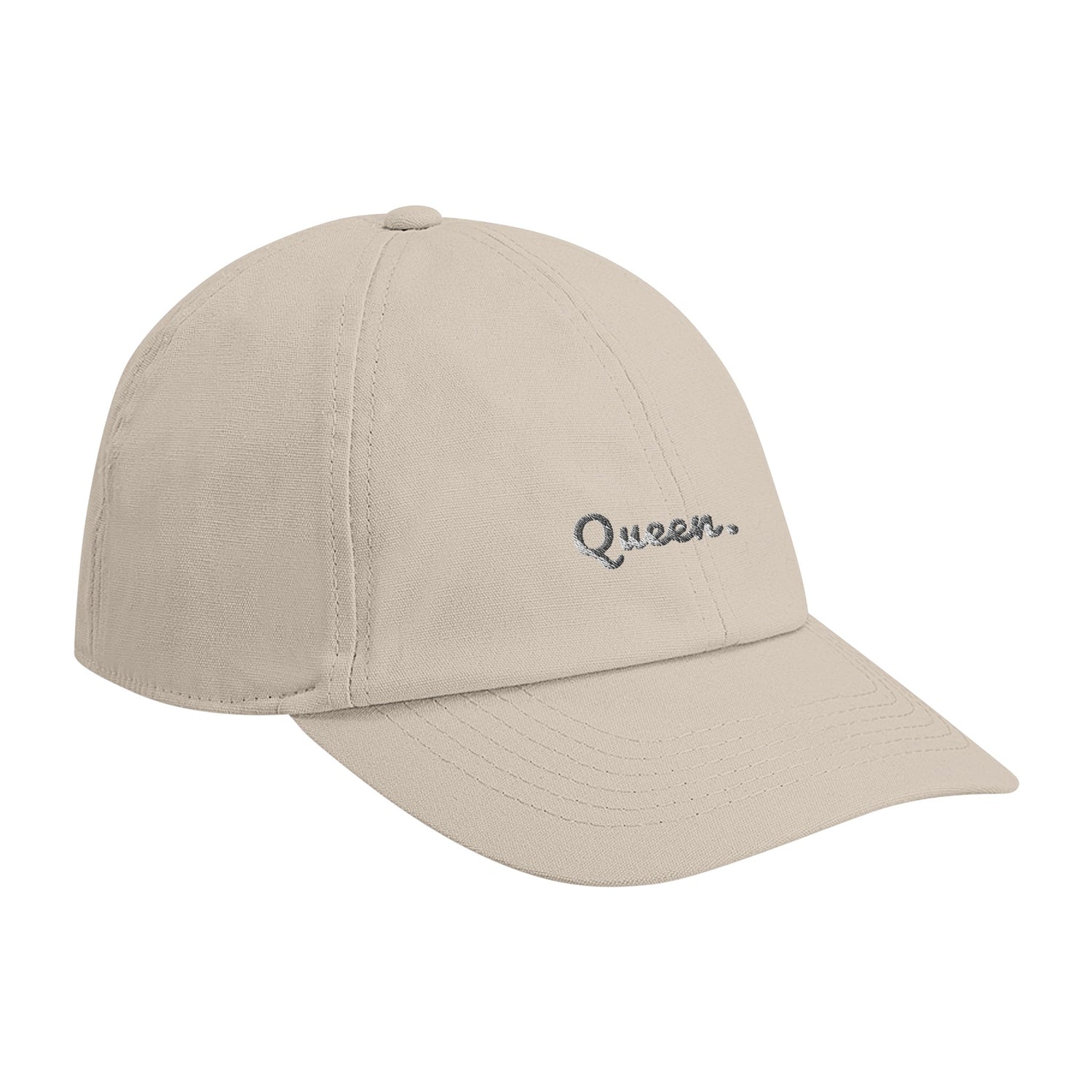 Queen_ organicl cotton_cap in Classic Sand_premium_profile-right from madebyHazel