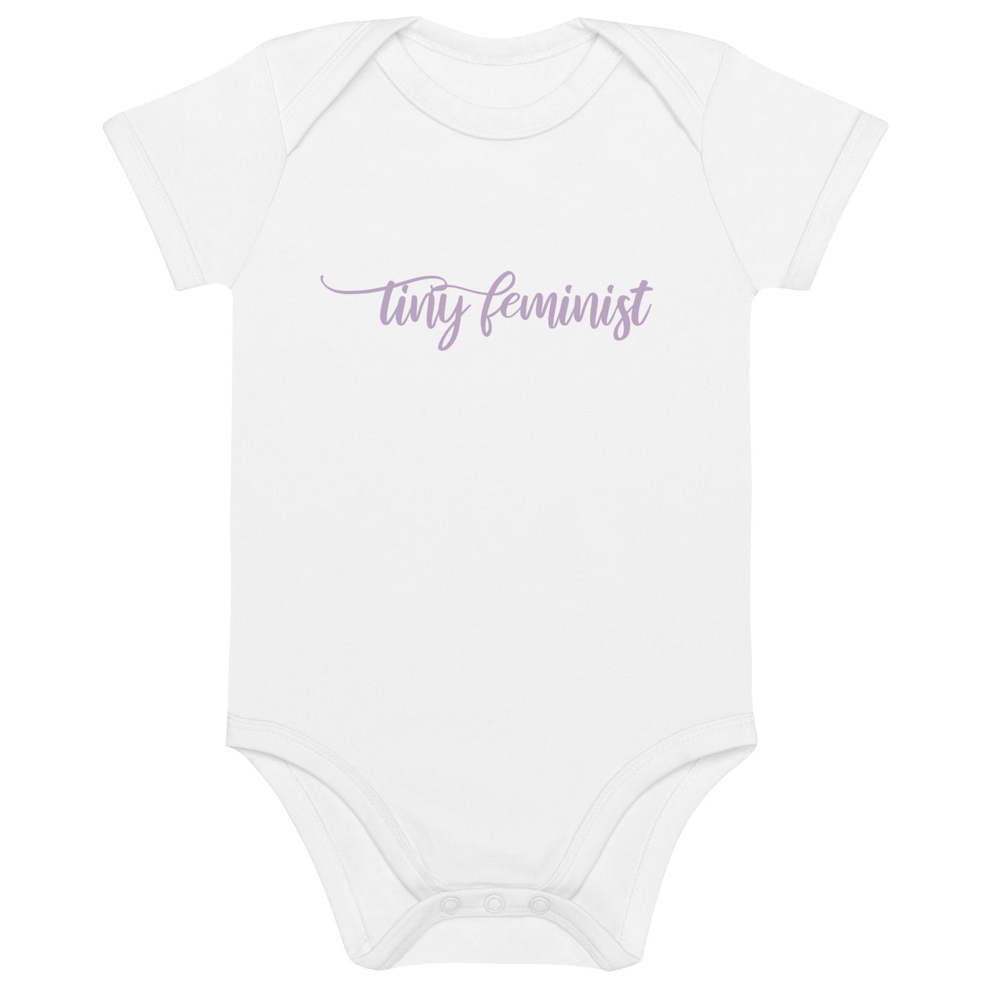 Tiny Feminist organic baby body - Lilac White 