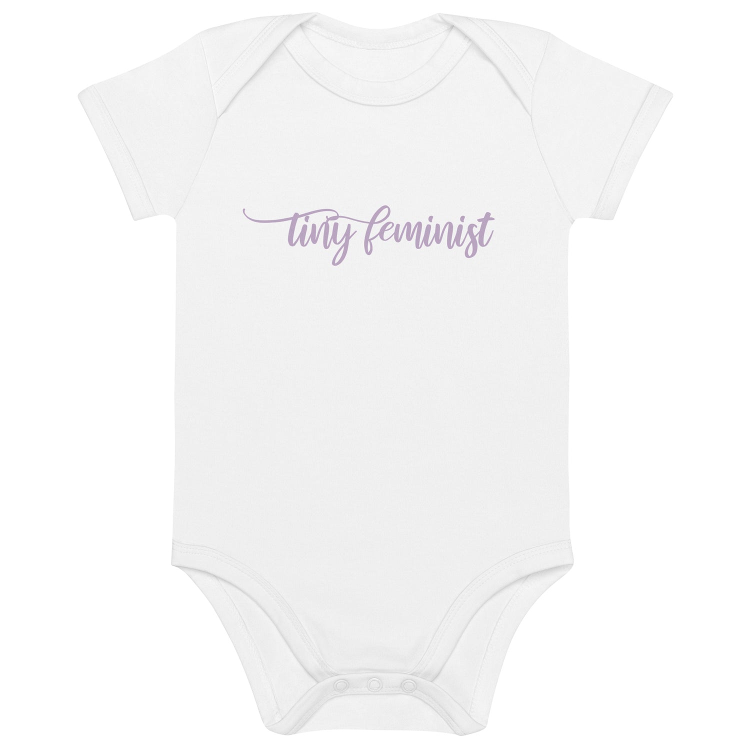 Tiny Feminist organic baby body - Lilac White 