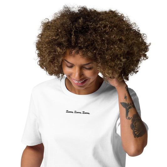 Zorra camiseta de algodon blanco
