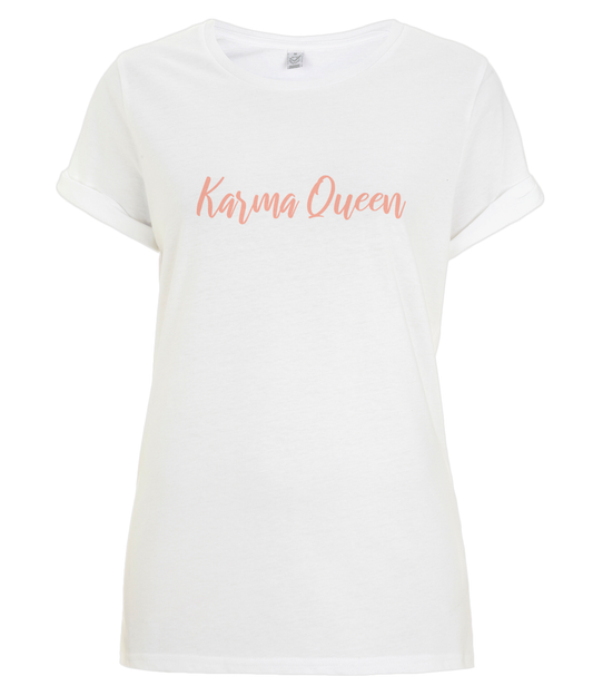 Karma Queen - organic T-shirt - Peach.