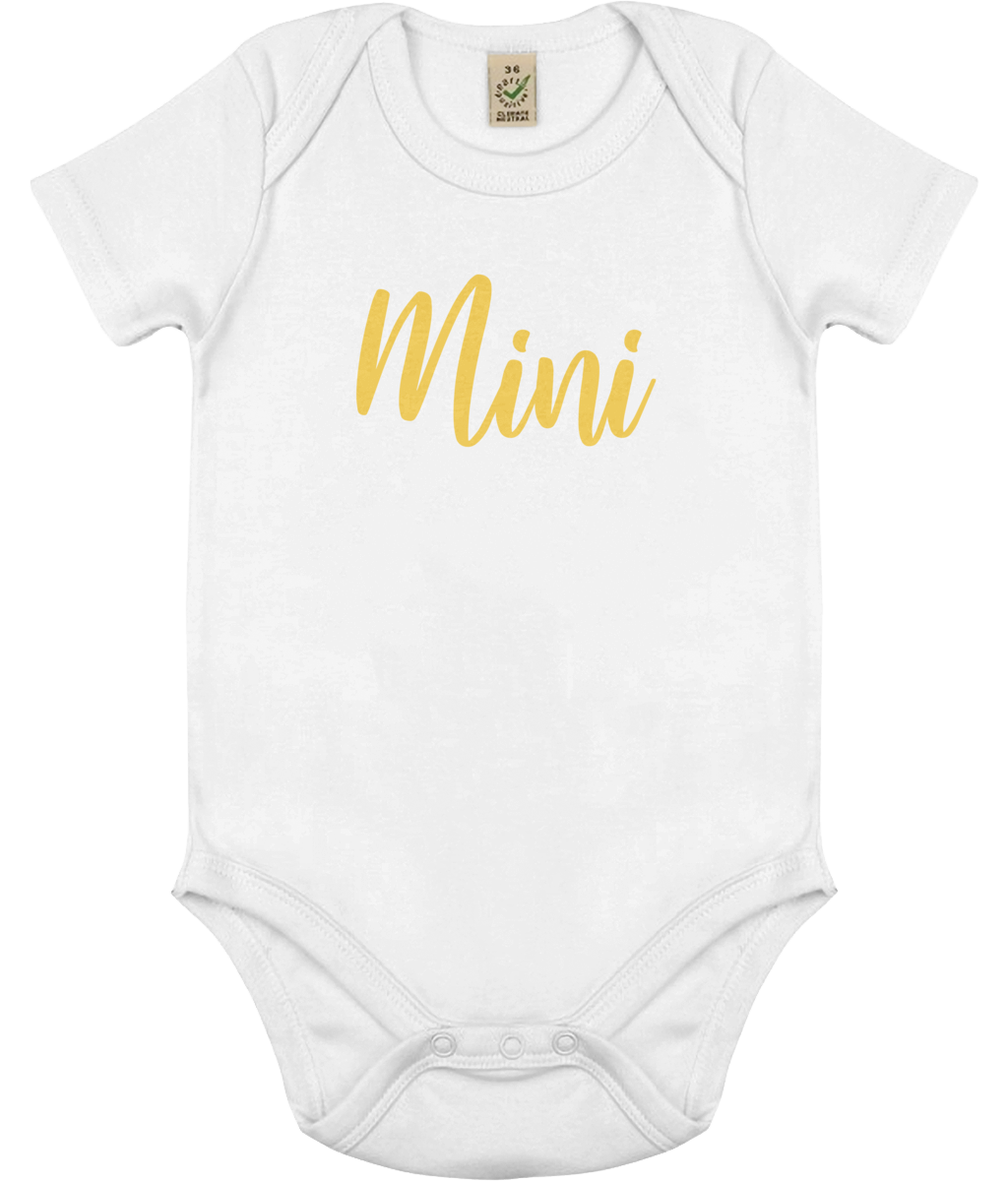 Mini - organic baby body - Yellow.