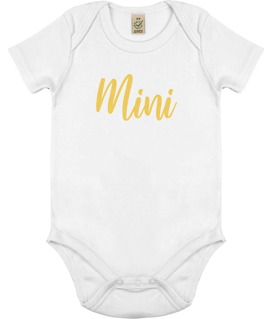 Mini - organic baby body - Yellow.