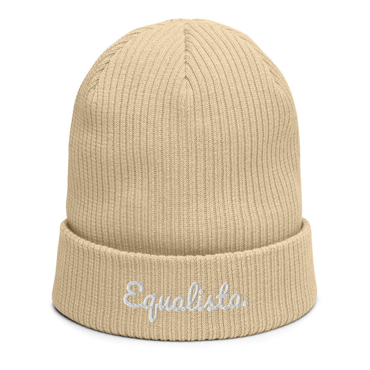 Feminist Print Equalista organic beanie Sand /Beigie