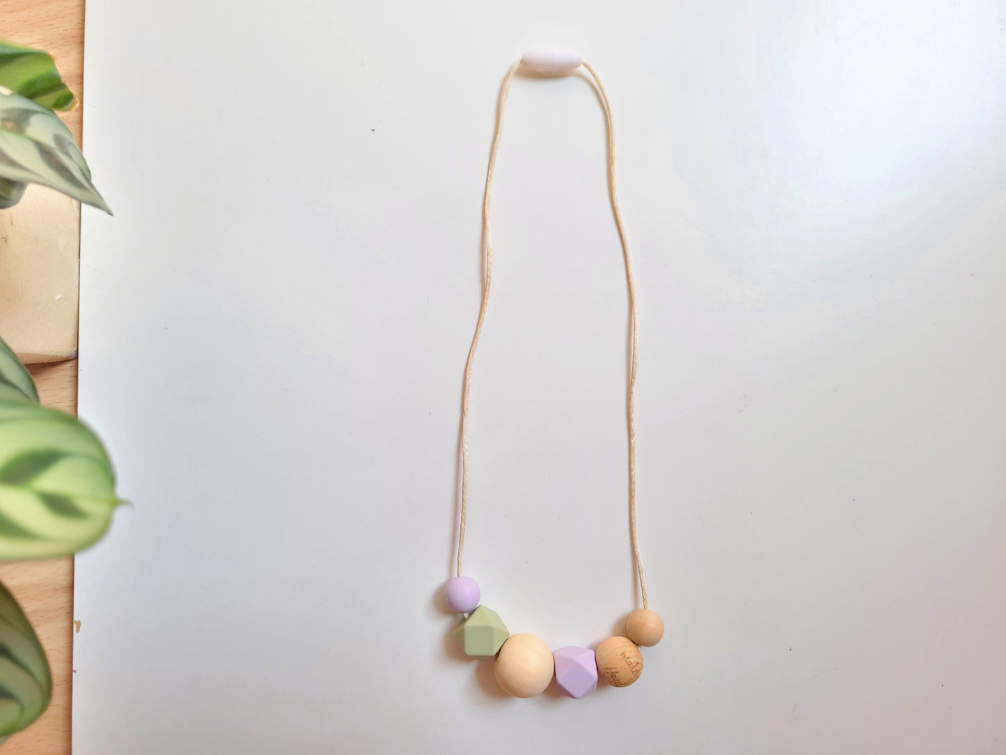 Light Green & Lilac Large - Nursing Necklace!