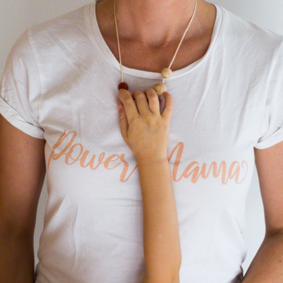 Power Mama - organic Tee - Peach.