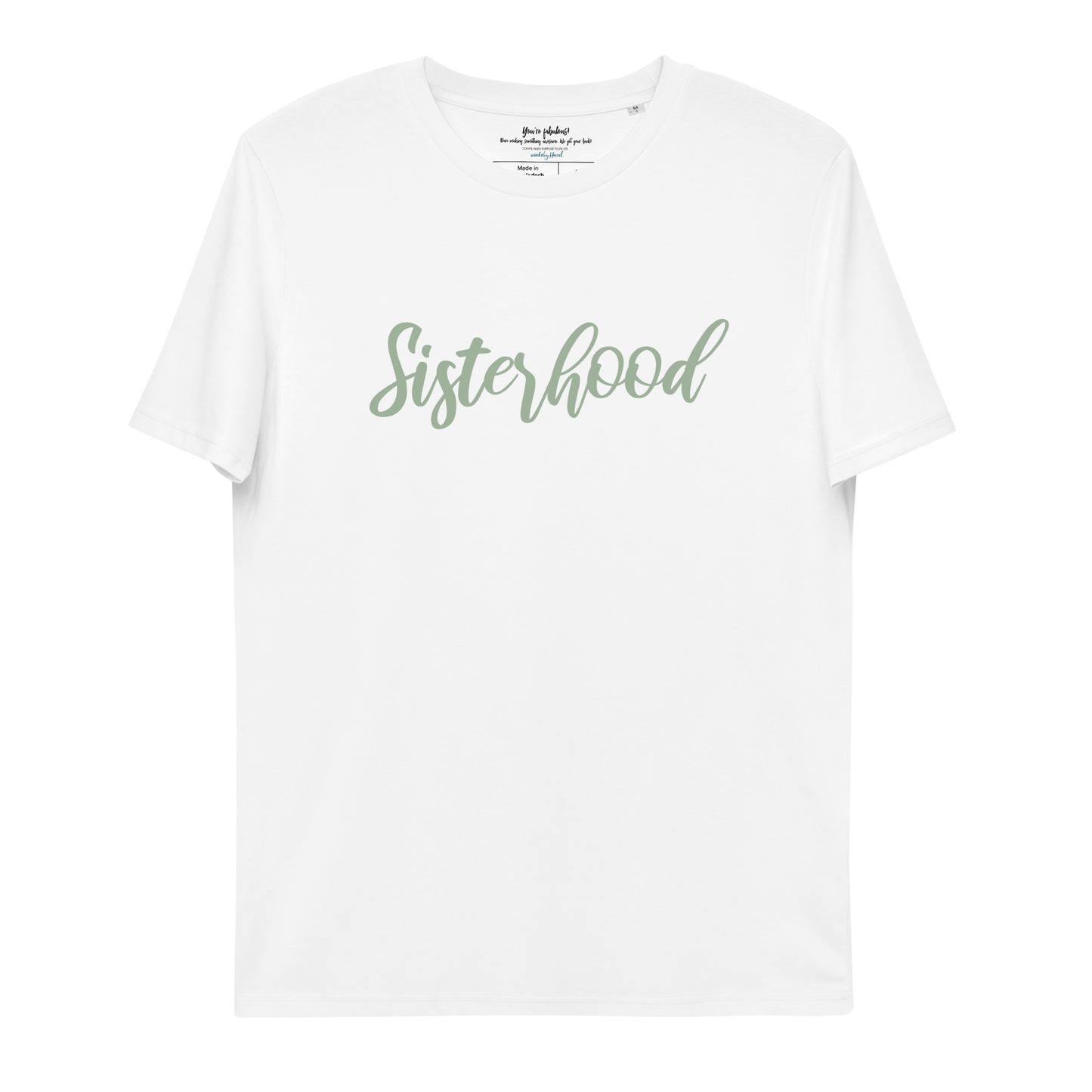 Sisterhood Light Green organic T-shirt madebyHazel.jpg