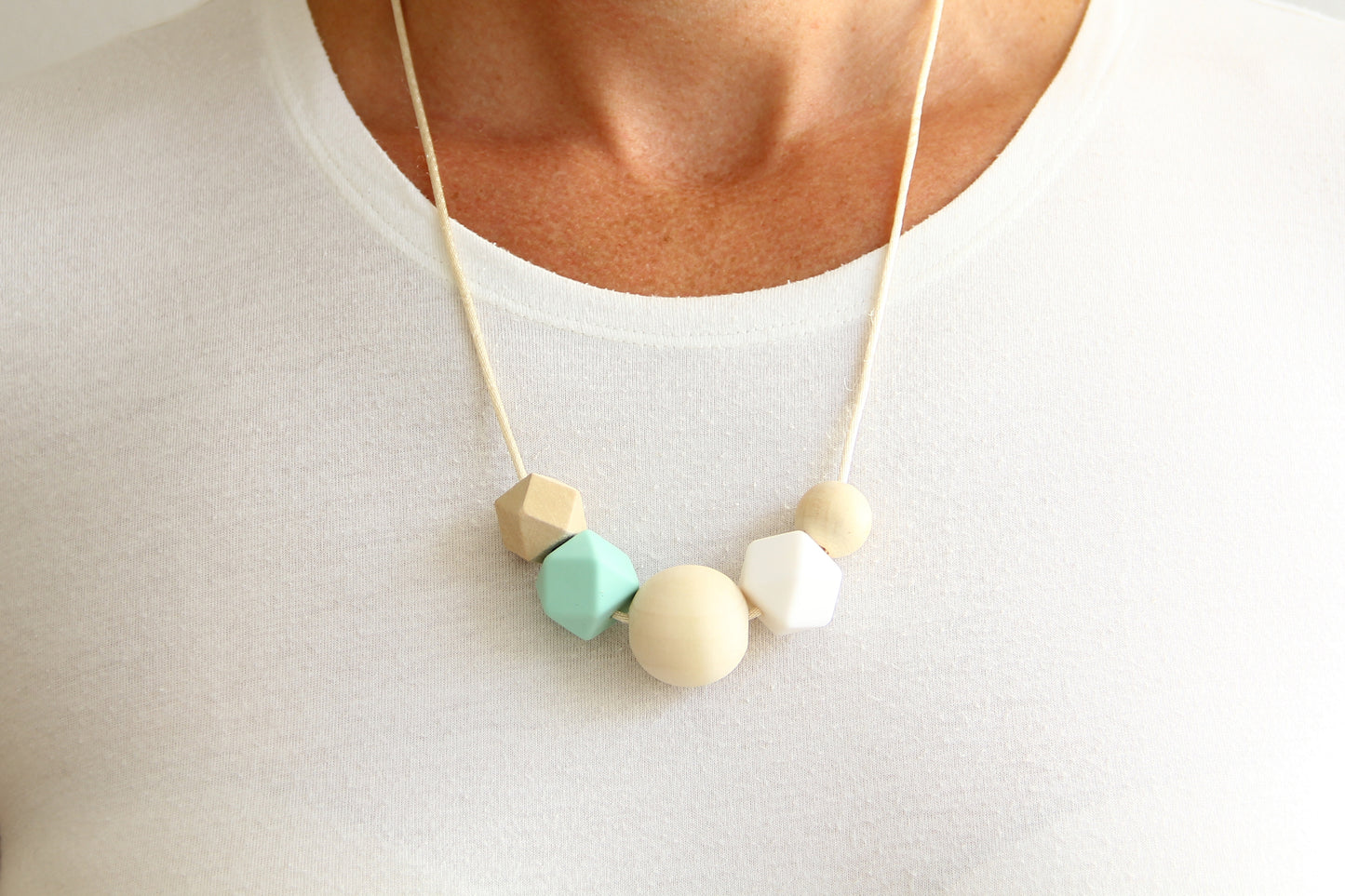 Mint Large - Nursing Necklace!.