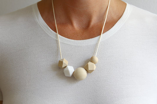 White Large - Nursing Necklace!.