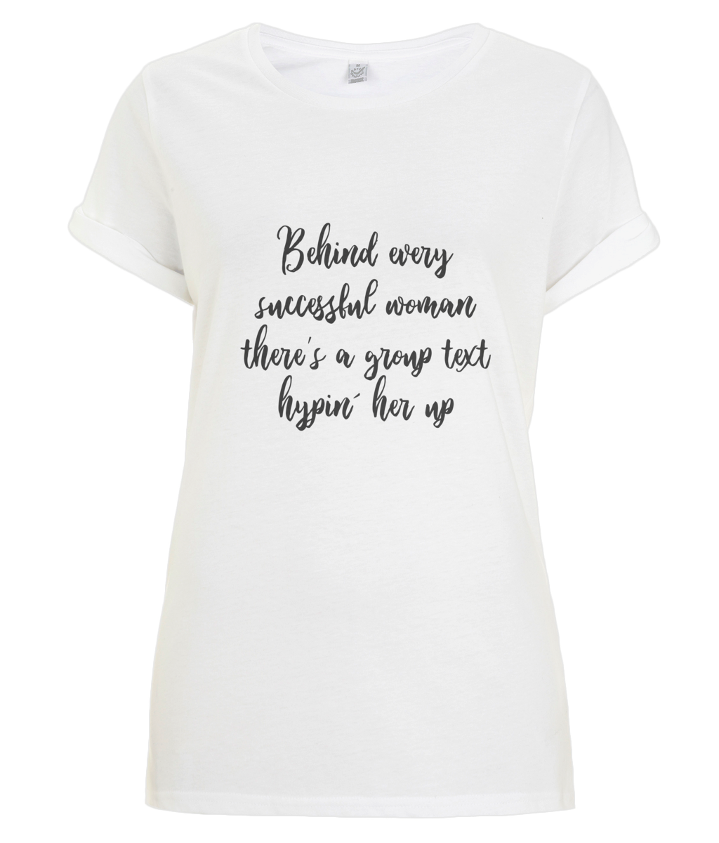 Behind every woman - organic T-shirt - Black.