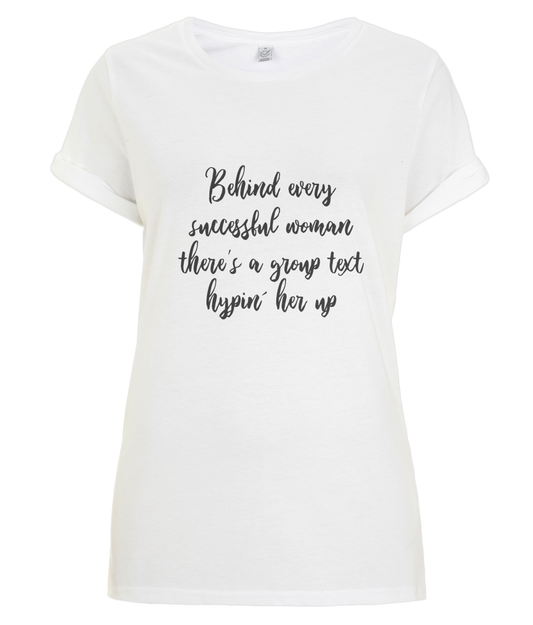 Behind every woman - organic T-shirt - Black.