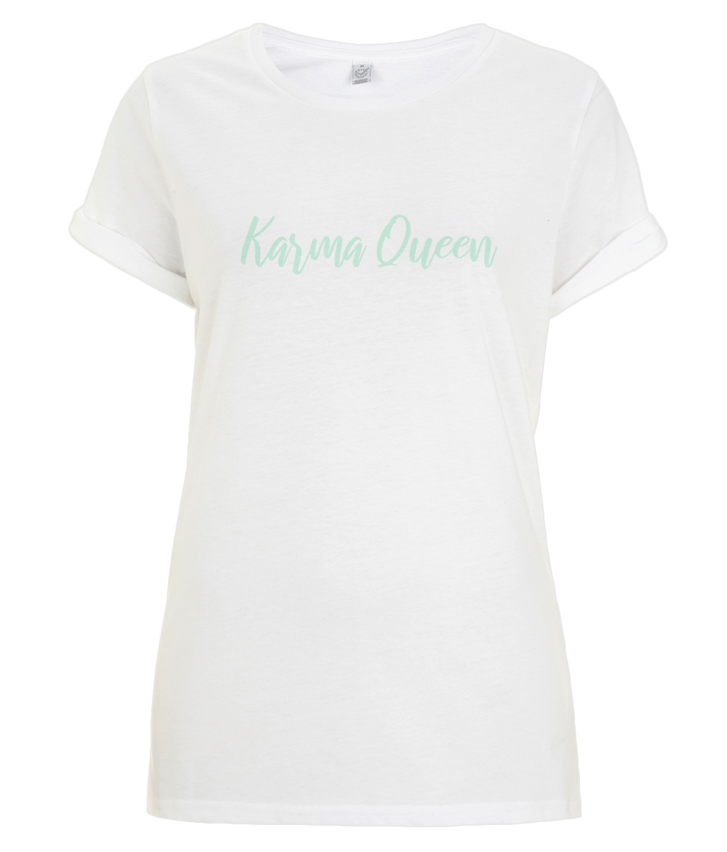 Karma Queen - organic T-shirt - Mint.