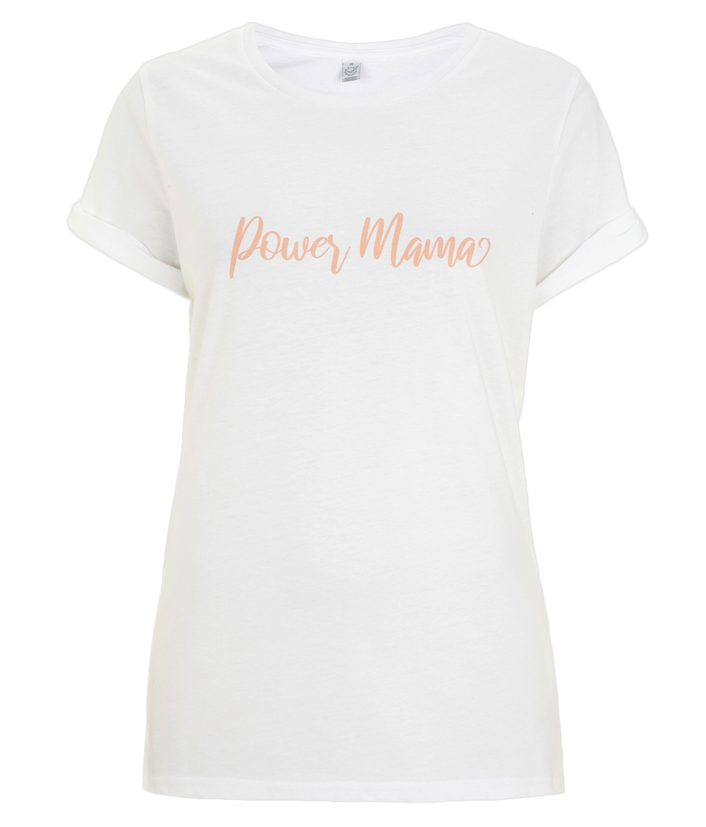 Power Mama - organic Tee - Peach.