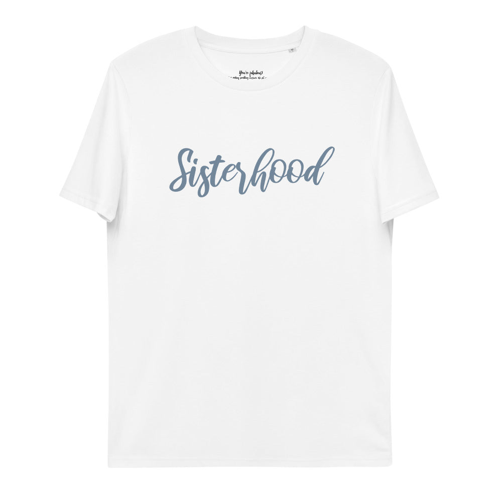 Sisterhood Blue organic T-shirt madebyHazel.jpg